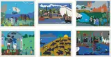 Romare Bearden, Odysseus, 1979, The complete portfolio of six screenprints in colors, on Lana paper, with full margins,