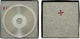 Joseph Beuys, Sun Disc, 1973, Record matrix (nickel-plated copper) with die-cut hole, felt pads stamped with brown paint, in box,