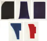 Arnulf Rainer, Untitled; Baum; Untitled; Violette Zudeckung; and Blaues Kreuz, circa 1965, Five etchings (four in colors), on wove paper, with full margins,