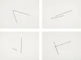 Fred Sandback, Etching with Aquatint (Radierung mit aquatina), 1976, Four aquatints, on Rives BFK France paper, with full margins,