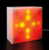 Leo Villareal, Bulbox 1.0, 2000, Plexiglas, wood, 16 11-watt incandescent light bulbs, circuit board, microcontroller,