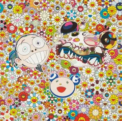 Me and Double-DOB by Takashi Murakami, 2013, Screenprint in colors with platinum leave, on wove paper, with full margins,, sold Oct 2013