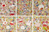 New Day: Lots, Lots of Kaikai and Kiki; New Day: DOB Totem Pole; New Day: Self-Portrait; Kaikai Kiki And Me - The Shocking Truth Revealed!; Kaikai Kiki And Me - For Better Or Worse, In Good Times...; and Kaikai Kiki News No.2 by Takashi Murakami, 2008, 2010 and 2011, Six offset lithographs in colors, on smooth wove paper, the full sheets,, sold Oct 2013