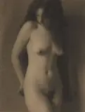 Paul Outerbridge, Standing Nude, 1922, Platinum print, tipped to board