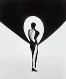 Herb Ritts, Versace Dress, Back View, El Mirage