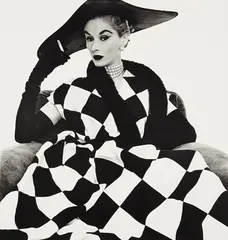 Irving Penn, Harlequin Dress (Lisa Fonssagrives-Penn), 1950, Platinum palladium print, printed 1979