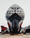 Edward Burtynsky, Shipyard #11, Qili Port, Zhejiang Province, China, 2005, Fujicolor Crystal Archive print