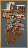 My Mother, Bolton Abbey, Yorkshire, November by David Hockney, 1982, Photographic collage, in the artist's original frame, sold Apr 2013