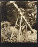 Edward Steichen, Brancusi, Endless Column in Steichen's Garden, Voulangis, France, circa 1923, Gelatin silver print