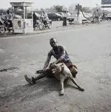 Abdullahi Mohammad with Mainasara, Lagos, Nigeria from ‘Gadawan Kura’ – The Hyena Men II by Pieter Hugo, 2007, Chromogenic print, flush-mounted, sold Oct 2013
