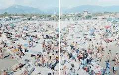 Madima Ragno d'Oro by Massimo Vitali, 2005, Chromogenic print diptych, Diasec and flush-mounted, sold Oct 2013