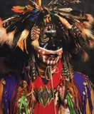 Andres Serrano, Native Americans (Jack Rainmaker), 1996, Dye destruction print, Diasec mounted