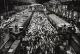 Church Gate Station, Western Railroad Line, Bombay, India by Sebastião Salgado, 1995, Gelatin silver print, printed later, sold Oct 2013