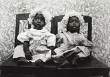 Untitled (Twins in European Dress) by Seydou Keïta, 1956-1957, Gelatin silver print, printed 1998, sold Oct 2013