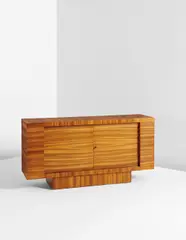 Sideboard by Jean Royere, circa 1938, Zebrawood-veneered wood, sold Jun 2013