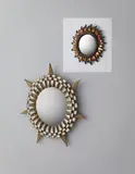 Line Vautrin, "Soleil à Pointes No. 1" mirror, circa 1955, Talosel, convex mirrored glass