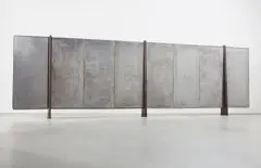 Large room divider by Jean Prouvé, circa 1959, Perforated aluminum, bent sheet steel, sold Jun 2013