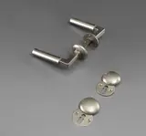 Walter Gropius, Set of door handles, circa 1922, Nickel-plated bronze, steel