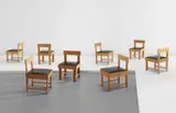 Studio B.B.P.R., Set of eight side chairs, from Casa Doria, Turin
