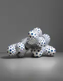 Harumi Nakashima, "Sculptural Form", 2002, Stoneware, white, blue, and transparent glazes