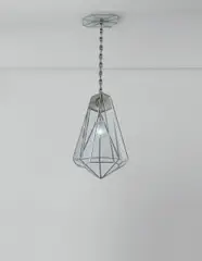 Matali Crasset, Large "Diamonds are a Girl's Best Friend I" ceiling light, circa 2009, Paktong, glass, mirrored glass, frosted glass