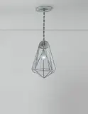 Matali Crasset, Large "Diamonds are a Girl's Best Friend I" ceiling light, circa 2009, Paktong, glass, mirrored glass, frosted glass
