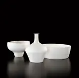 Taizo Kuroda, Untitled, three vessels, 2006, Unglazed porcelain