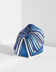 Oki Sato, Unique blue "Cabbage Chair", 2008, Pleated paper, pleated fabric