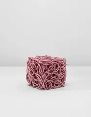 "Champaign" cube by Forrest Myers, 2008, Anodized aluminum, sold Jun 2013
