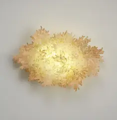 Unique "Once" light sculpture by Ayala Serfaty, 2011, Glass filaments in polymer membrane, steel, offered Jun 2013