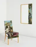 Constantin Boym, Unique "Venus and Mars" chair and mirror, from "The Ultimate Art Furniture" series, 2006, Oil on canvas, maple, mirrored glass
