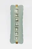 Max Ingrand, Wall light, model no. 1568, circa 1956, Frosted and partially-chiseled glass, nickel-plated and polished bronze, steel