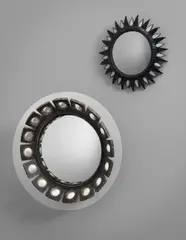 "Mazarin" mirror by Line Vautrin, circa 1960, Talosel resin, mirrored glass, convex glass cabochons, offered Dec 2013