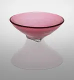 Carlo Scarpa, "Corroso" bowl, model no. 4102, circa 1936, Amethyst corroso glass with applied base and iridized surface