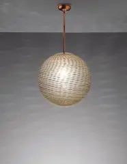 Ceiling light, model no. 5258 by Carlo Scarpa, 1931-1935, Reticello glass, copper, sold Dec 2013