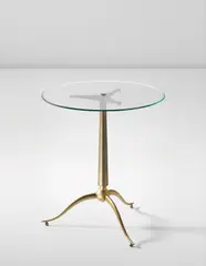 Early side table by Osvaldo Borsani, circa 1948, Brass, glass, sold Dec 2013