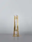 Gustave Serrurier-Bovy, Vase, circa 1904, Brass, glass, copper