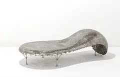 Johnny Swing, "Quarter Lounge," 2011, Welded U.S. quarters, stainless steel