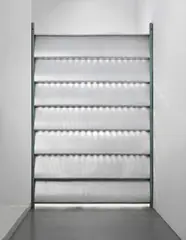 Sun shutter by Jean Prouvé, circa 1964, Aluminum, painted metal, offered Dec 2013