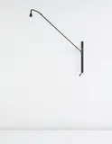 Rare "Potence" pivoting bracket light, from l'Unité d'Habitation Air France, Brazzaville by Jean Prouvé, circa 1952, Painted metal, steel wire, wood, sold Dec 2013