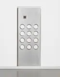 Jean Prouvé, Porthole panel, circa 1951, Aluminum sheet, glass