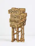 John Cederquist, Cabinet, 1990s, Birch and oak plywood, aniline dyes, epoxy resin