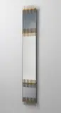 Ettore Sottsass, Large mirror, circa 1957, Mirrored glass, colored mirrored glass, brass