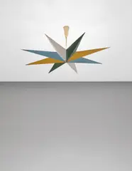 Franco Buzzi, Ceiling light, 1940s, Painted metal