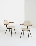 Carlo Mollino, Pair of "Lutrario" armchairs, from the Lutrario Ballroom, Turin