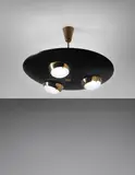 Angelo Lelii, Ceiling light, 1950s, Painted metal, brass, frosted glass