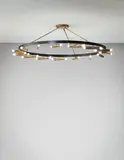 Ceiling light, model no. 2068 by Gino Sarfatti, circa 1952, Brass, tubular brass, painted brass, sold Dec 2013