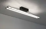 Ceiling light, model no. 3026 by Gino Sarfatti, circa 1954, Painted tubular steel, painted metal, two fluorescent bulbs, sold Dec 2013