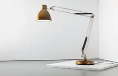 Gaetano Pesce, Prototype "Moloch" adjustable floor lamp, 1970-1972, Anodized aluminum, aluminum, painted metal