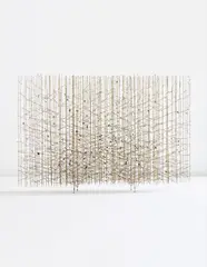 Harry Bertoia, "Golden Rods" melt-coated wire sculpture, circa 1959, Brass-covered steel, phosphor bronze